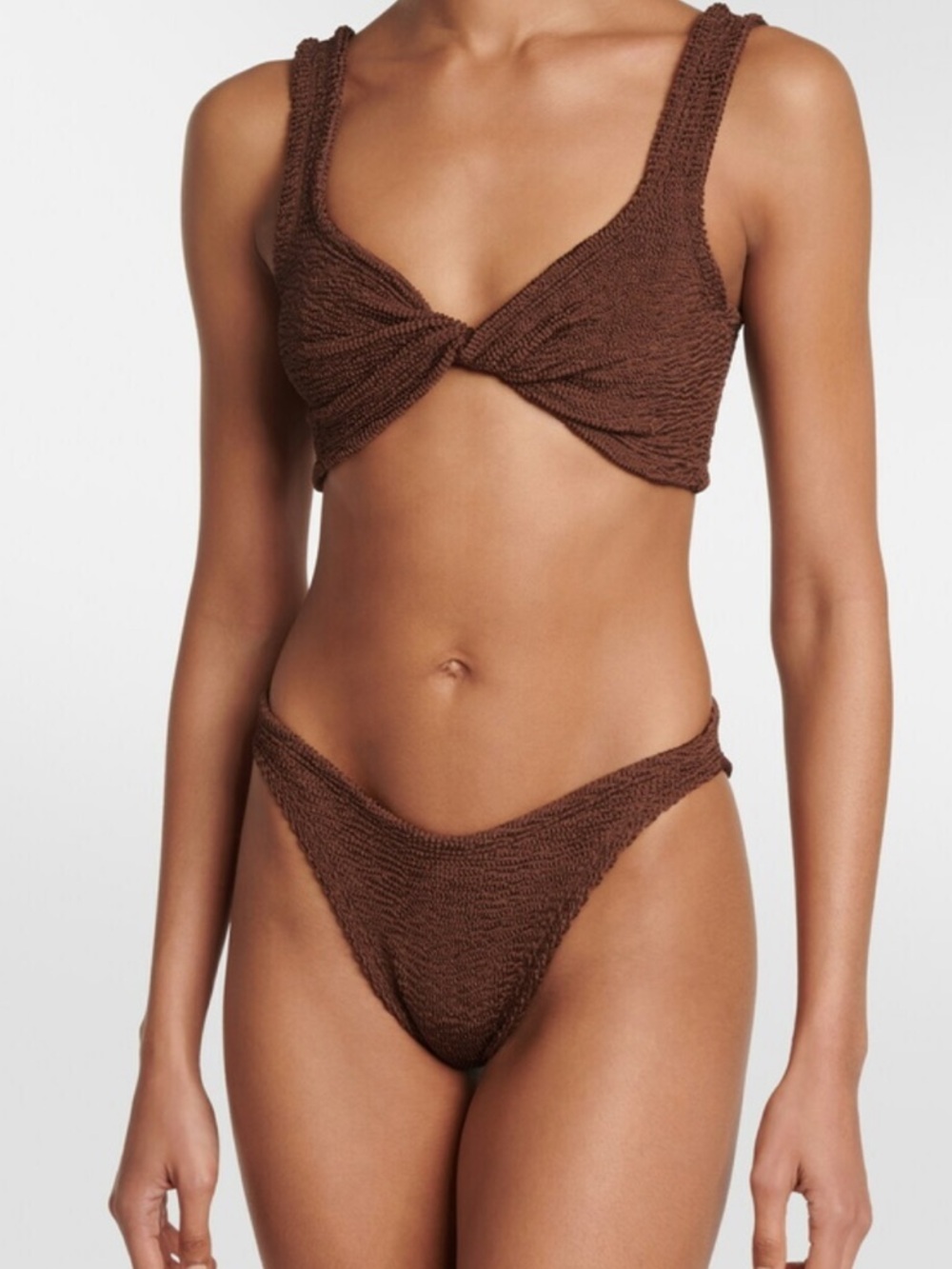 Hunza G Juno  Ribbed Knotted bikini top